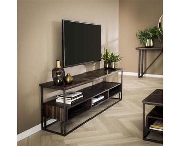 TV-meubel 160 Teca vine - Teakhout brownwash, Ophalen of Verzenden, Nieuw
