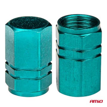 Aluminium ventieldopje groen 4 stuks AMIO-03633, Auto-onderdelen, Verzenden, Nieuw