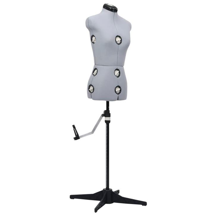 vidaXL Paspop verstelbaar vrouw maat 33-40 S grijs, Kleding | Dames, Kledinghangers, Nieuw, Verzenden