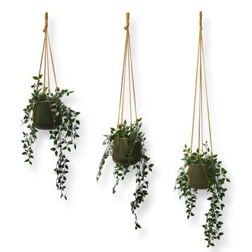 Voordeelset van 3 Plantenhangers Zonder Kwast - Okergeel -, Huis en Inrichting, Ophalen of Verzenden, Nieuw