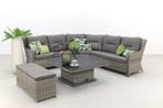 VDG Sandigo lounge dining set met bijzetbank, Verzenden, Nieuw, Wicker, Loungeset