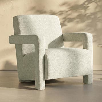 *WOONWINKEL* Japandi Fauteuil Beige Stof, Verzenden, Nieuw, Stof