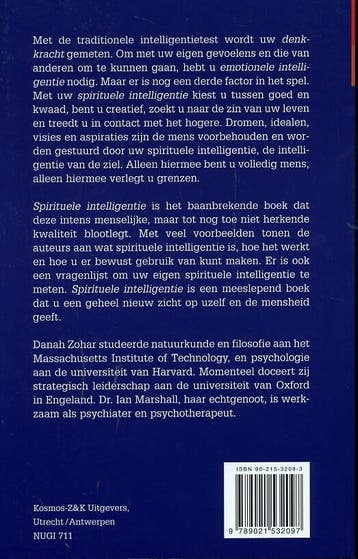 Spirituele intelligentie 9789021532097 D. Zohar, Verzenden, Gelezen, D. Zohar