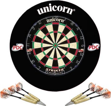 Striker Home Dartset - Dartbord met Beschermring en 2 set..., Ophalen of Verzenden, Nieuw, Dartbord