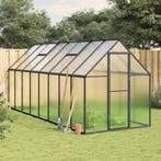 vidaXL Tuinkas met basisframe 445x169x195 cm aluminium, Verzenden, Nieuw