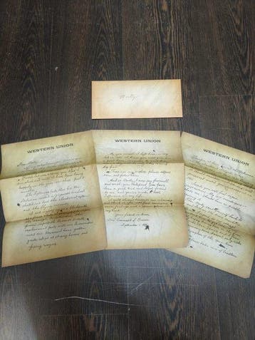 Back to the Future - - Film rekwisiet 1885 Envelop: Brief, Nieuw
