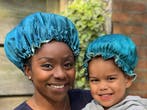 Groene Satijnen Slaapmuts (Moeder + Dochter / Mommy & Me ), Ophalen of Verzenden, Nieuw