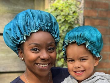 Groene Satijnen Slaapmuts (Moeder + Dochter / Mommy & Me ), Ophalen of Verzenden, Nieuw