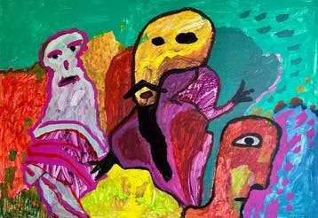 Lucebert (1924-1994) - Le Sorcier Chinois, Antiek en Kunst