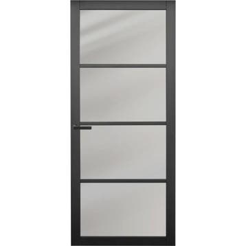 Austria binnendeur Chiari Tinto 88x231,5 (Zwart, Stomp), 80 tot 100 cm, 215 cm of meer, Binnendeur, Nieuw