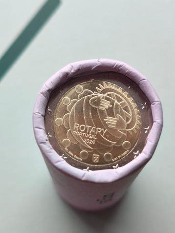 Portugal. 2 Euro 2026 Rotary (25 coins) in Roll (Zonder