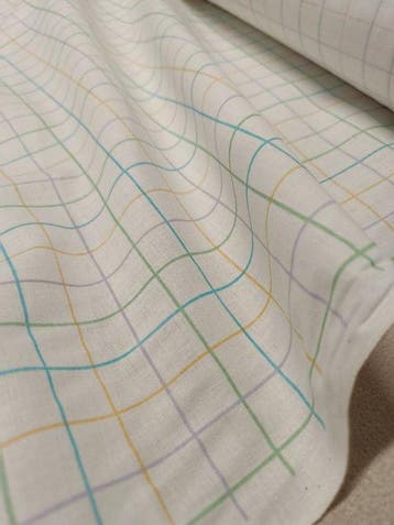 Stupendo cotone vintage a quadri - made in Italy -