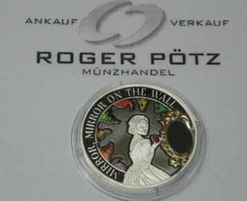 1 Dollar 2015 zilver Pp Niue Mirror on the Wall coloriert..., Verzenden