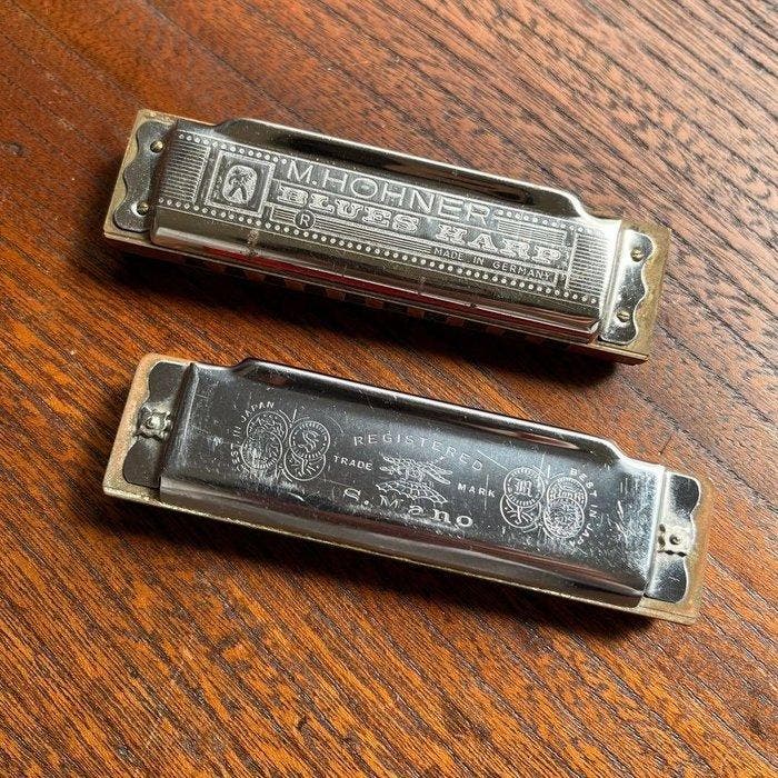 M. Hohner / S. Manno - Vintage Harmonica Set — M. Hohner, Muziek en Instrumenten, Blaasinstrumenten | Blokfluiten