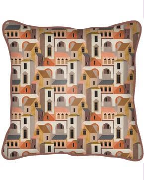 Luxe Sierkussen Santiago Terra, Nieuw, Bruin, Vierkant