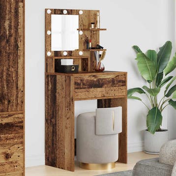 vidaXL Slaapkamer Kaptafels Oud Hout 80 x 39,6 x 135 cm, Verzenden, Nieuw