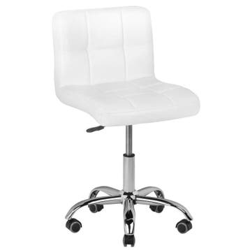 Salonstoel met Wielen Verstelbaar Wit – Cosmetische en, Ophalen of Verzenden, Nieuw