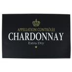 deurmat wijn chardonnay zwart 75x50cm, Verzenden, Nieuw