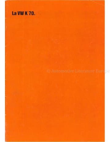 1971 VOLKSWAGEN K70 BROCHURE FRANS, Boeken, Nieuw, Volkswagen, Author