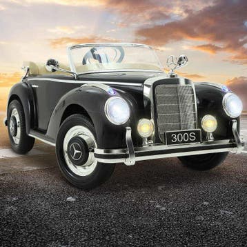 Kinderauto, MECEDES-BENZ 300S zwart, RC leder, eva, NIEUW!, Ophalen of Verzenden, Nieuw