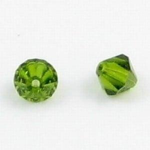 5x Swarovski kristal bicone 8mm Olivine (Glaskralen, Kralen), Ophalen of Verzenden, Nieuw, Kraal
