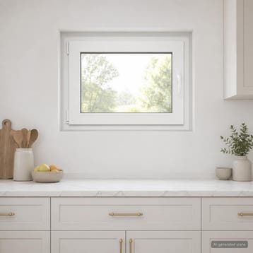 vidaXL Kleur binnenkant kelderraam Wit RISOR 50 x 55 cm, Verzenden, Nieuw