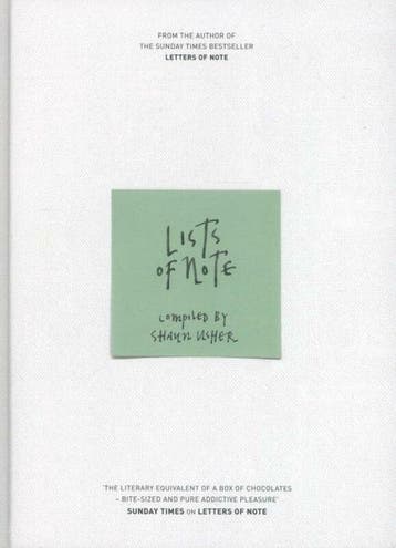 9781782114529 Lists Of Note | Tweedehands, Verzenden, Zo goed als nieuw, Shaun Usher