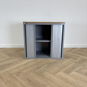 Emmein roldeurkast vv 1 legbord + sleutel,  (hxbxd) 76x80x45, Ophalen of Verzenden, Gebruikt
