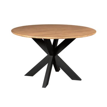 Ronde eettafel Madison Naturel Mangohout 110 cm | Starfurn, Ophalen of Verzenden, Nieuw