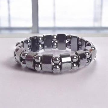 1 x Hematiet kralen armband – hematietkleur (Armbanden), Hobby en Vrije tijd, Kralen en Sieraden maken, Ophalen of Verzenden, Nieuw