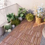 Houten terrastegels Alliste vlonder set van 10 acacia 0,9 m², Verzenden, Nieuw