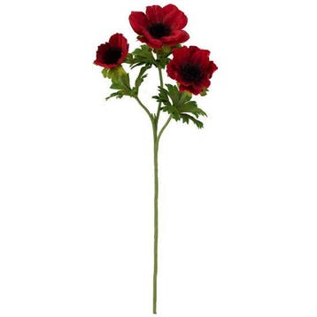 Anemoon Rood Zijdenbloem 56 cm per stuk, Ophalen of Verzenden, Nieuw