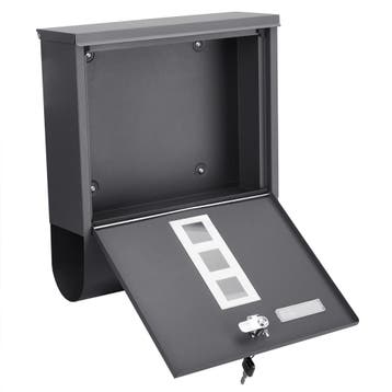 Design Brievenbus met krantenset antraciet afm. 30,5x8,5x..., Verzenden, Nieuw
