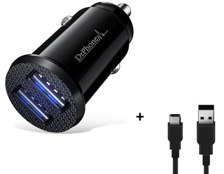 DrPhone Invisible 5V 2.4A 10W Mini Autolader + 1m USB-C Kabe, Telecommunicatie, Mobiele telefoons | Telefoon-opladers, Verzenden