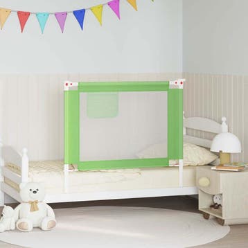 vidaXL Bedhekje peuter 100x25 cm stof groen, Verzenden, Nieuw