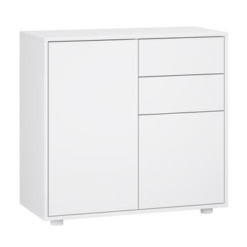 Commode Paarl 74x79x36 cm wit mat [en.casa], Verzenden, Nieuw