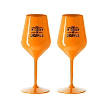Oranje Wijnglazen 6 Stuks | Tritan | Onbreekbaar | WK, Verzenden, Nieuw, Overige stijlen, Overige materialen