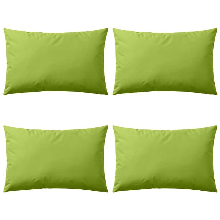 vidaXL Buitenkussens 60x40 cm appeltjesgroen 4 st, Huis en Inrichting, Woonaccessoires | Kussens, Groen, Nieuw, Verzenden