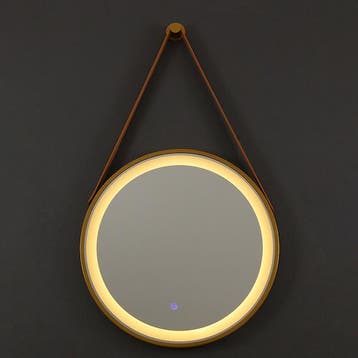 SALE - Kairo 80 x 80 - Goud - Spiegel - Rond -, Huis en Inrichting, Ophalen of Verzenden, Nieuw