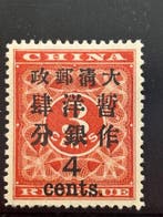China - 1878-1949 1878 - Zeldzame China-postzegel; rode, Gestempeld