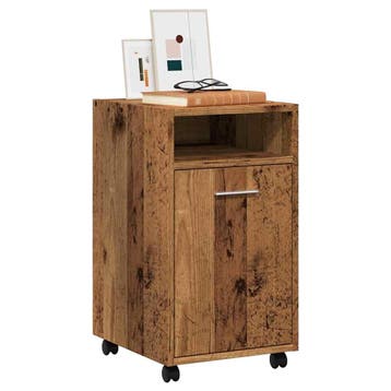 vidaXL Kast met wielen 33x38x60 cm bewerkt hout oud, Verzenden, Nieuw