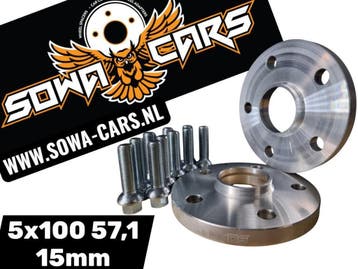 Spoorverbreders Spacers audi a3 vw golf 3 4 seat 5x100 15mm, Verzenden