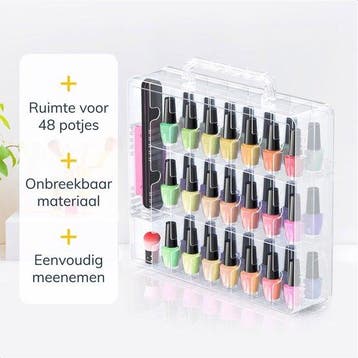 2dekans | Vimora Nagellak koffer voor 48 stuks - Koffer -, Ophalen of Verzenden, Zo goed als nieuw