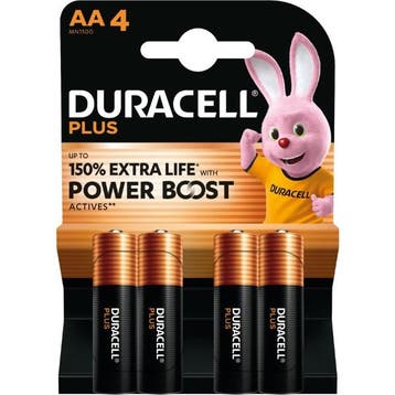 AA batterij | Duracell | 4 stuks (Alkaline, 1.5V), Verzenden, Nieuw