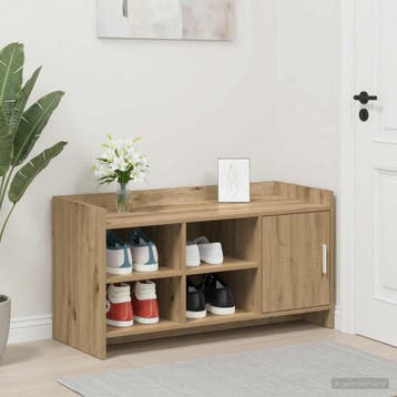 vidaXL Schoenenkast 100 x 39,5 x 51 cm Bewerkt hout, Verzenden, Nieuw