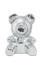 Teddybeer 31 cm Spiegeltjes Zilver Beer Discobal Pop Beeld S, Ophalen of Verzenden, Nieuw, Feestartikel, Carnaval