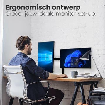 2dekans | Auronic Monitor Arm - 2 Schermen - 13 tot 27 Inch, Ophalen of Verzenden, Zo goed als nieuw, Auronic