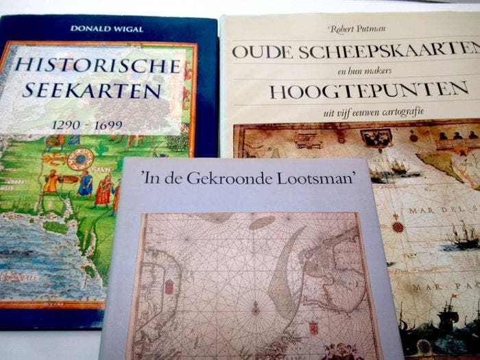 Wereld - Wereldwijde Zeeën en Oceanen; Waghenaer, Blaeu, Van, Boeken, Atlassen en Landkaarten