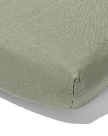 HEMA Topper hoeslaken 140x200cm zacht katoen groen, Verzenden, Nieuw, Groen