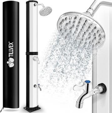Buitendouche - Tuindouche - Zonneenergie - 35L - Zilver - Ti, Verzenden, Zo goed als nieuw